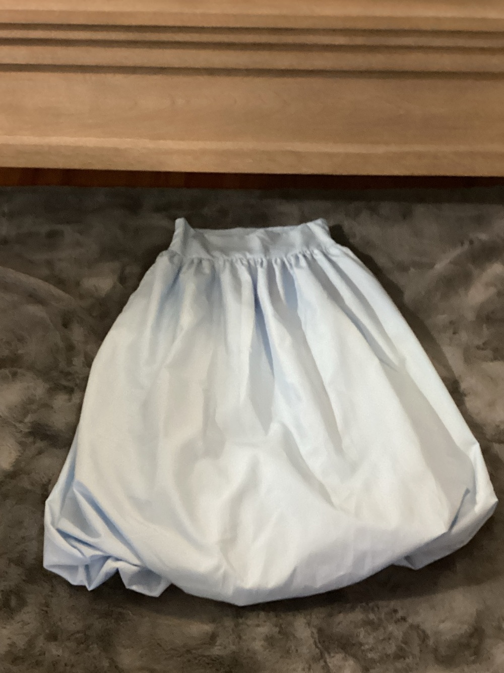 Light Blue Women's Gathered Skirt
